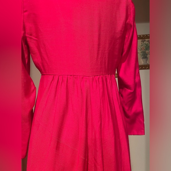 VTG 1960s Fuchsia Pink Wiggle Dress & Jacket Matching Set With Bow Miss Rubette - Picture 7 of 16